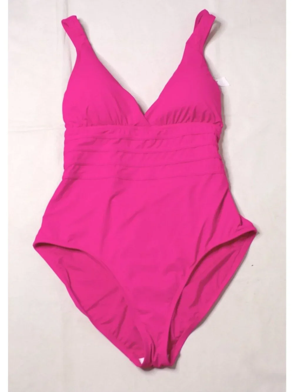 🆕LA BLANCA Cross Back Strappy One Piece Tummy Control Swimsuit Pink 4